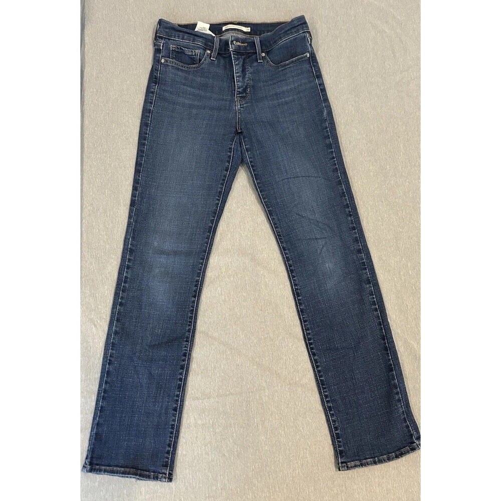 Levi’s 314 Shaping Straight Mid Rise Women’s Stretch Denim Jeans Dark 26